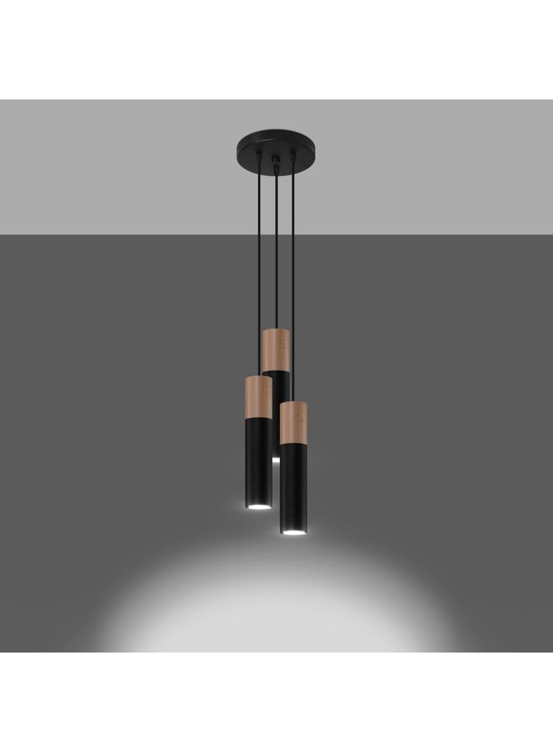 Sollux Lampa wisząca PABLO 3P czarna SL.1014