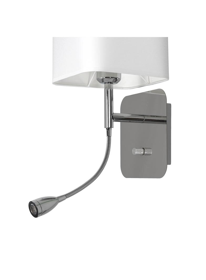 Milagro kinkiet Napoli E27 + LED 1W 90lm 4000K biały/chrom ML63600