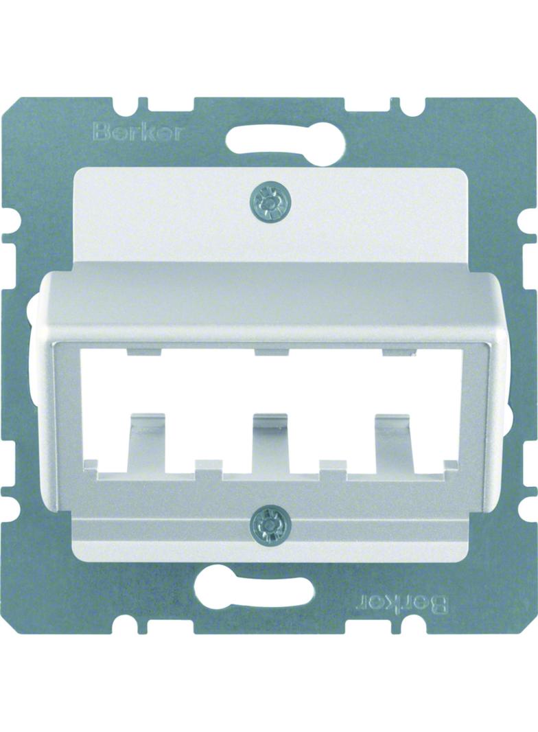 BERKER B.x Płytka centralna do 3 MINI-COM Module aluminium mat 14271404 HAGER