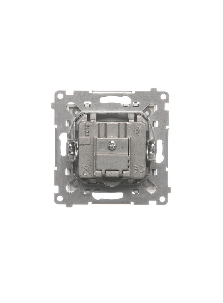 Simon 55 Gniazdo antenowe R-TV-SAT końcowe/zakończeniowe 1x Wejście: 5 MHz÷2,4 GHz Aluminium mat TASK.01/143 KONTAKT