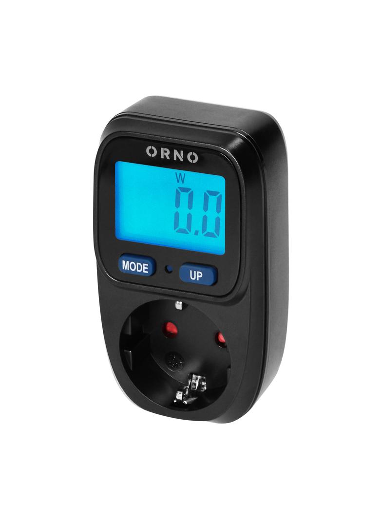 Watomierz, kalkulator energii z wyświetlaczem LCD, wersja schuko, czarny