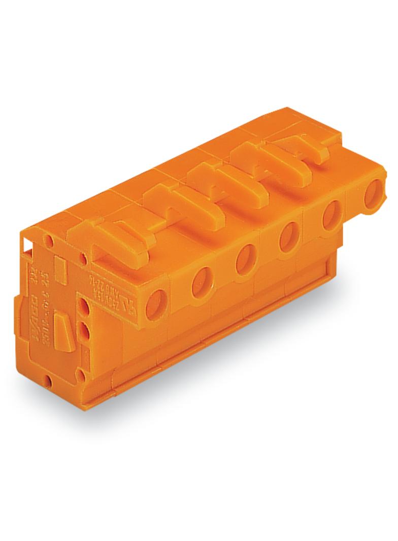 MCS-MIDI Classic gniazdo kątowe 10-bieg. pomarańczowe raster 7,62 mm /25szt./ WAGO