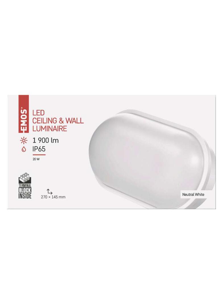 Oprawa kanałowa LED owal 20W IP65 neutralna biel ZM3020 EMOS