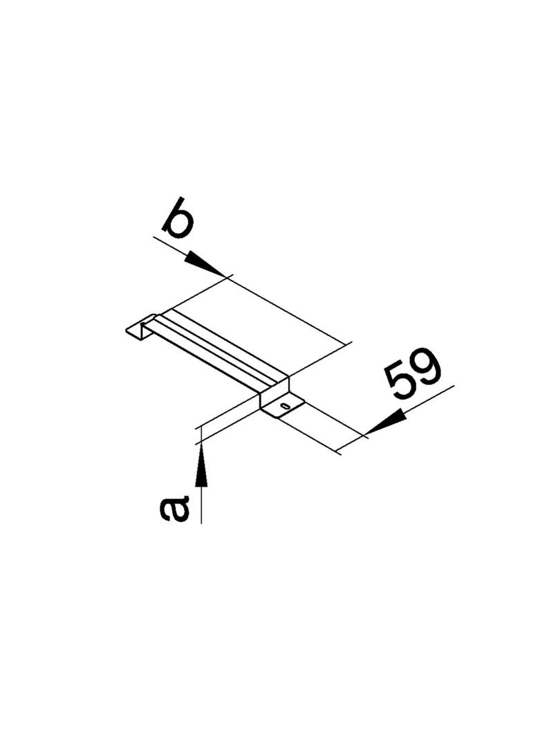 tehalit.UK Uchwyt zabezpieczający 190x28mm stal UKB190280 HAGER