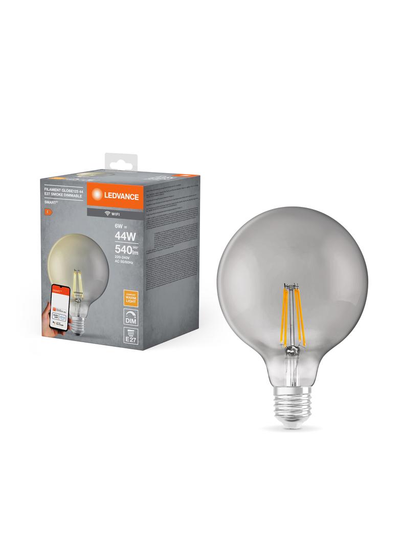 Lampa LED SMART+ WiFi CL Globe125 Smoke DIM 44  6W/825 E27