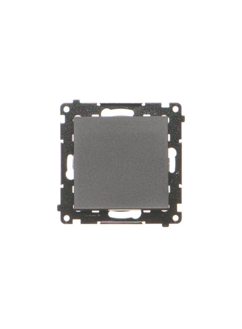 Simon 55 Przycisk zwierny pojedynczy zwierny bez piktogramu szybkozłączka Czarny mat