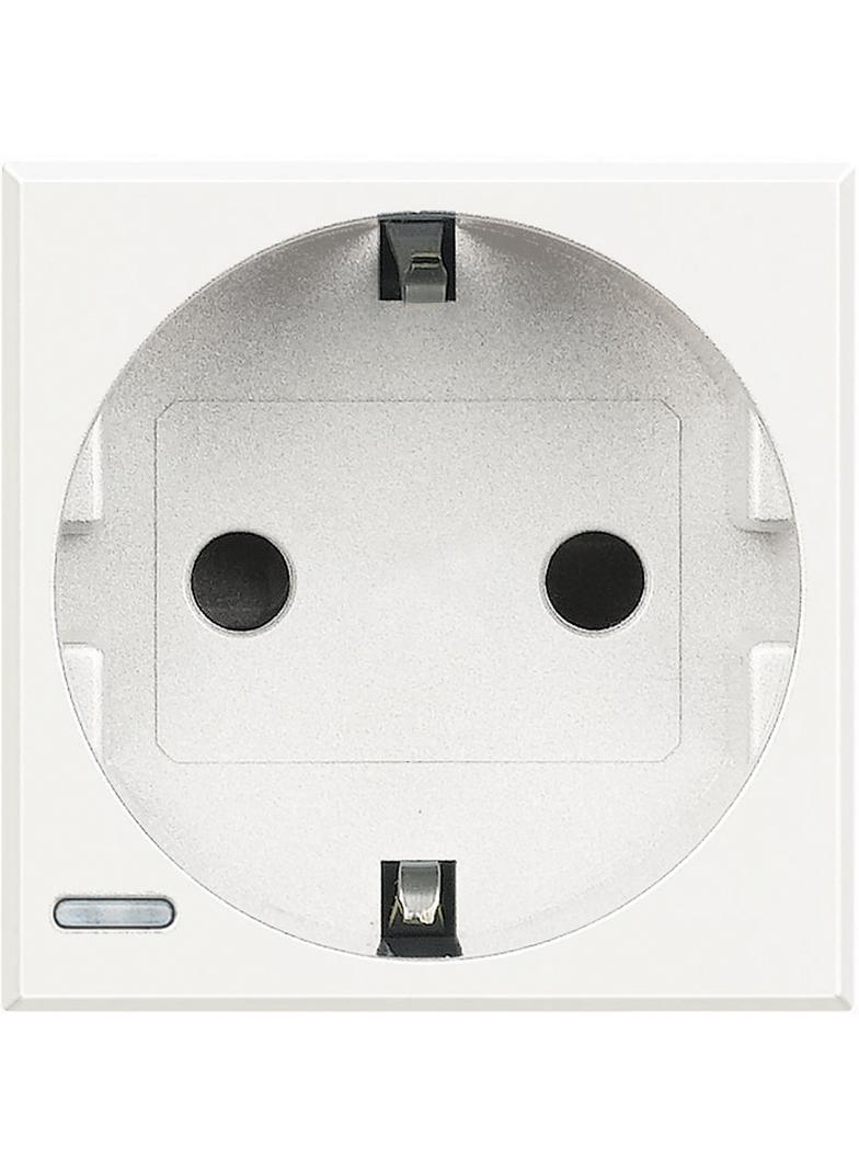 AXOLUTE - GNIAZDO SCHUKO 2P+Z 16A BIAŁE, Bticino