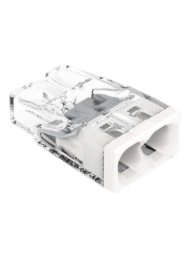 Szybkozłączka 2x 0,5‑2,5mm2 transparentna / biała 2273‑202 /100szt./ WAGO