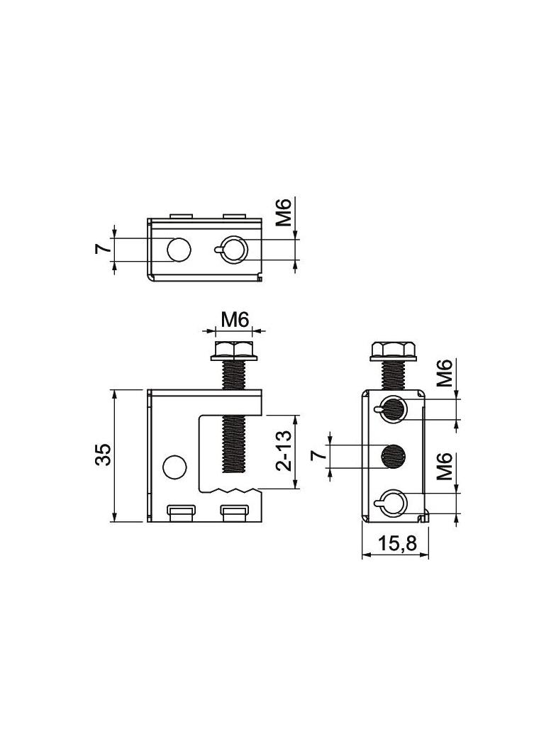 TK 213, ZACISK NOŚNY 2-13MM