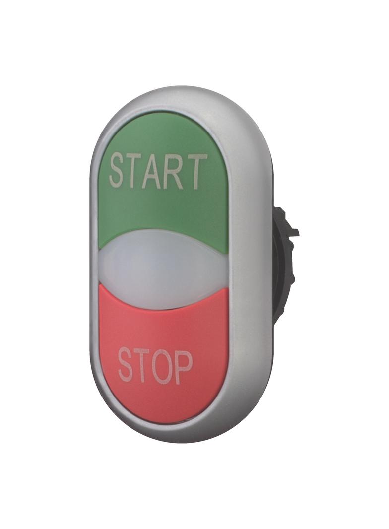 M22-DDL-GR-GB1/GB0 Przycisk podwójny zielony/czerwony /START-STOP/ z samopowrotem i z możliwością po