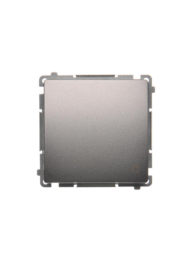 Simon Basic Przycisk światło 16A z. śrub. stal inox