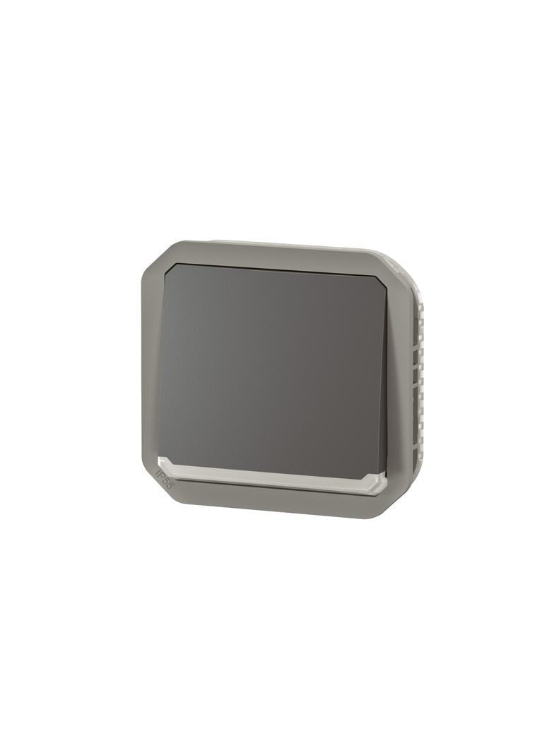 NOWE PLEXO - PRZY. PRZEŁĄCZNY NO/NC Z PODŚWIETL. MECHANIZM 10A- 250V~ ANTRACYT