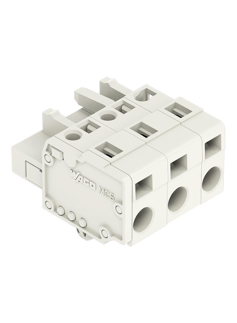 Gniazdo MCS‑MIDI Classic 3‑biegunowe jasnoszare raster 7,5mm 721‑203/008‑000 /100szt./ WAGO