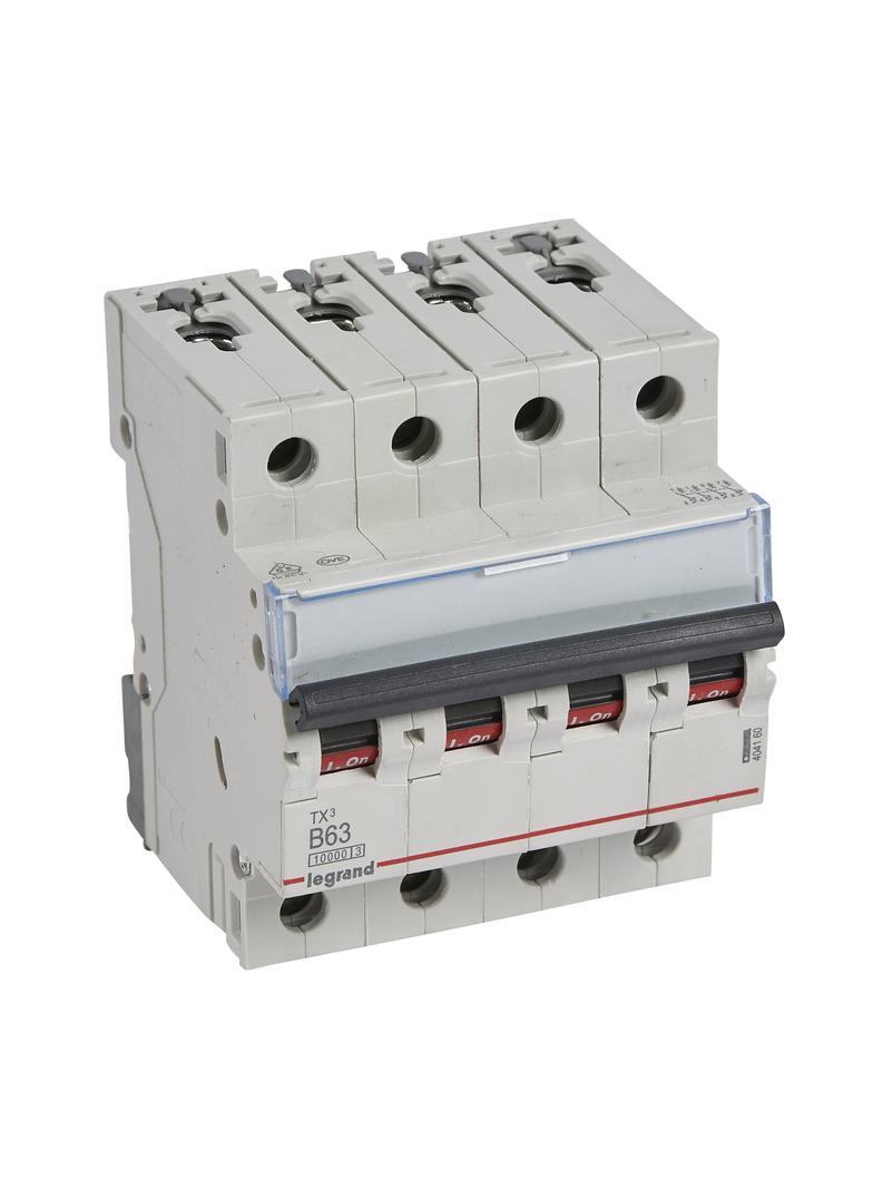 WYŁĄCZNIK NADPRĄDOWY S 314 4P B 63A 10000A SERII TX3, Legrand