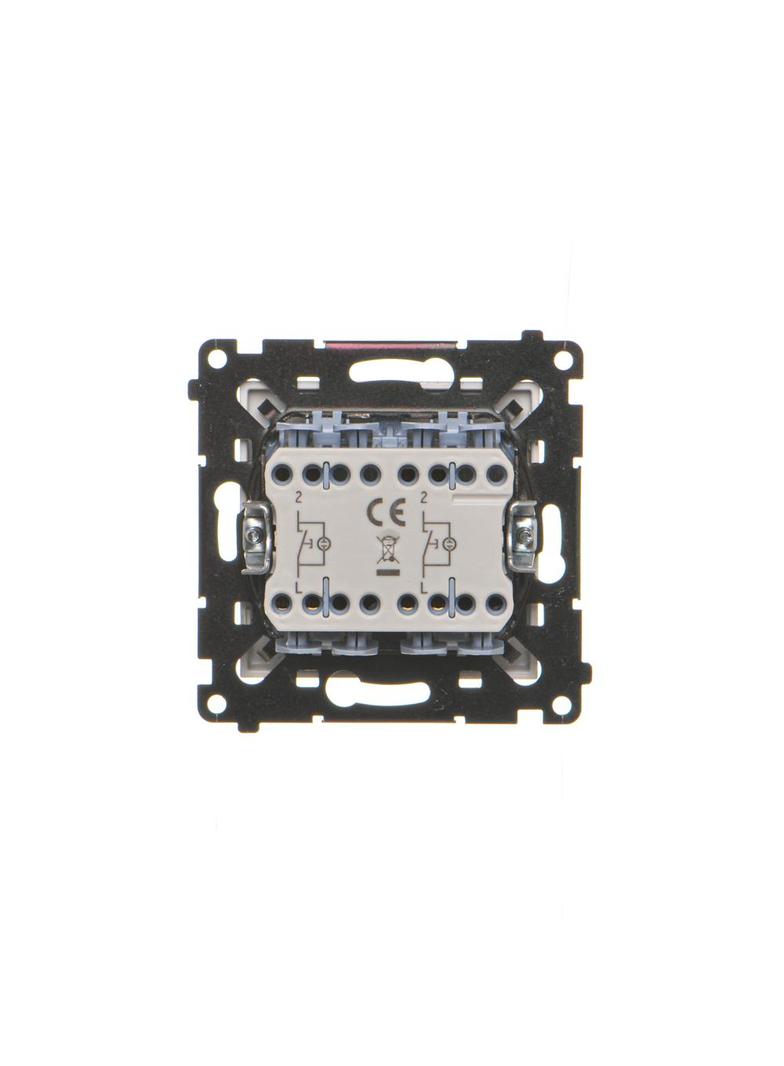 Simon 55 Przycisk zwierny podwójny zwierny bez piktogramu – osobne podświetlenie dla każdego klawisz