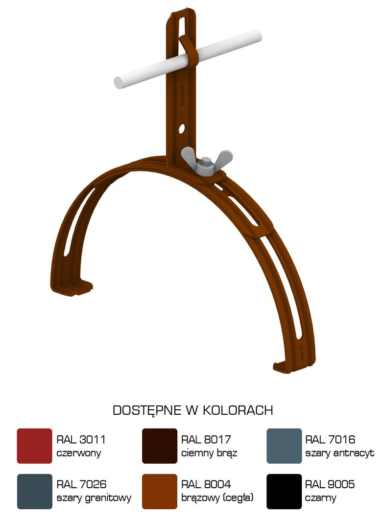 AN-14C/LA/-N Uchwyt gąsiorowy rozsuwany Z-zagięcie H=12 cm /LA/