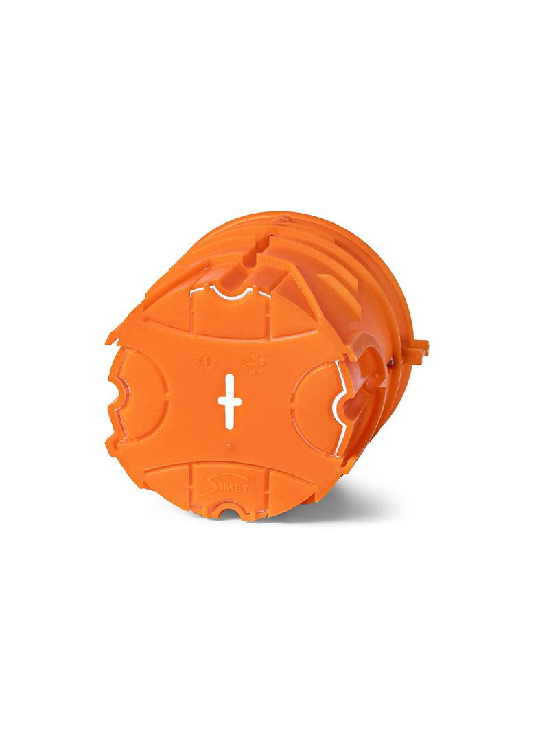 ZZ60DFw ,  Puszka podtynkowa do łączenia O 60, głęboka, z wkrętami, pomarańczowy