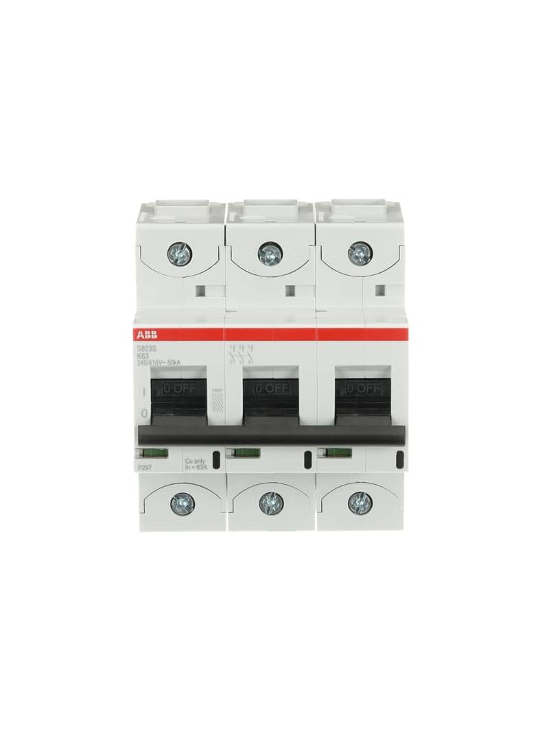 S803S-K63 Wyłącznik nadprądowy 50kA 3P K63A 2CCS863001R0597 ABB