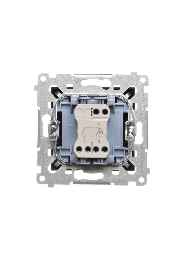 Simon 54 Łącznik świecznikowy z podświetleniem LED i do wersji IP44 10A 250V szybkozłączka czarny *Posiada wkładkę DU1W DW5BL.01/49 KONTAKT