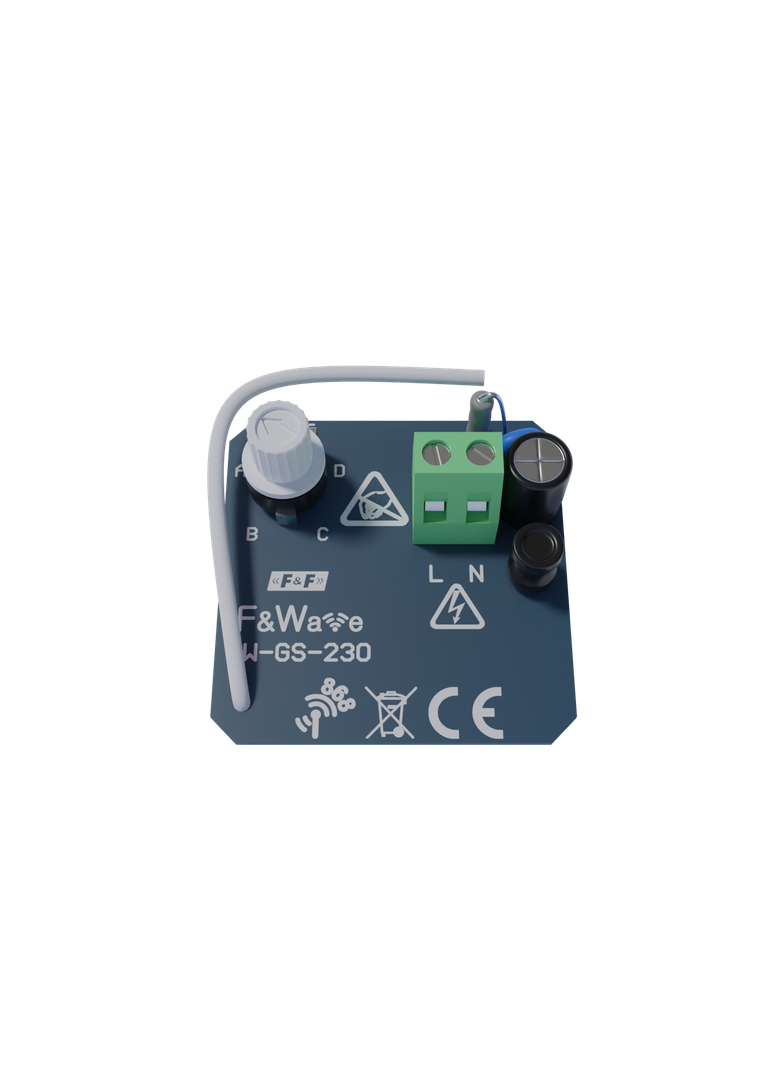 Moduł elektroniki nadajnika radiowego 4-kanałowego do panela szklanego, 230V AC