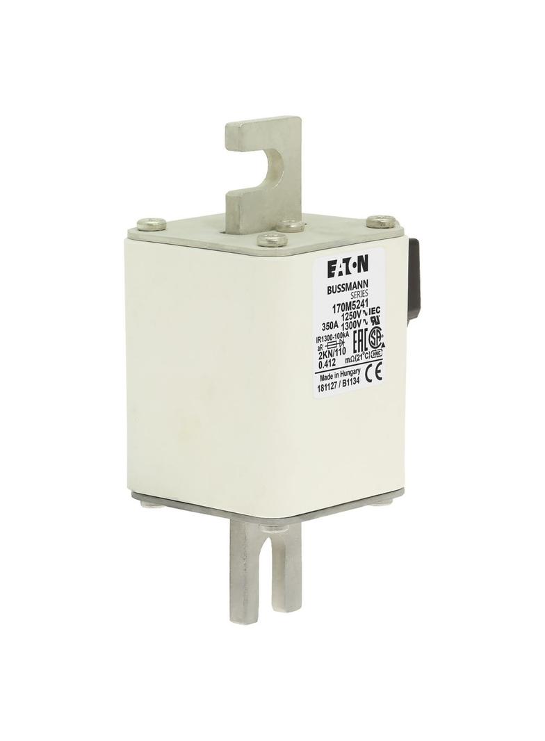 FUSE 350A 1250V 2KN/110 AR CU Wkładka szybka 350A AC 1250V rozmiar 2 61x77x138 mm aR DIN I 170M5241