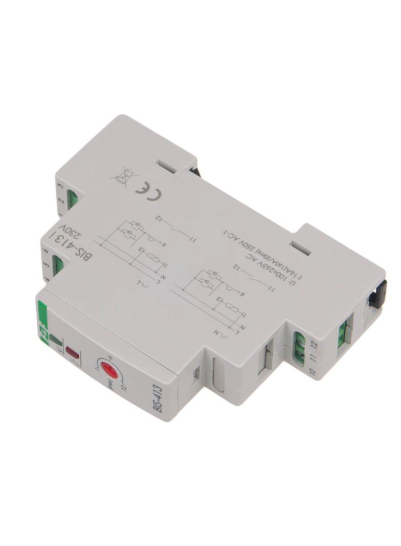 Przekaźnik bistabilny z wyłącznikiem czasowym na szynę DIN z przekaźnikiem inrush 160A/20ms BIS-413-LED F&F