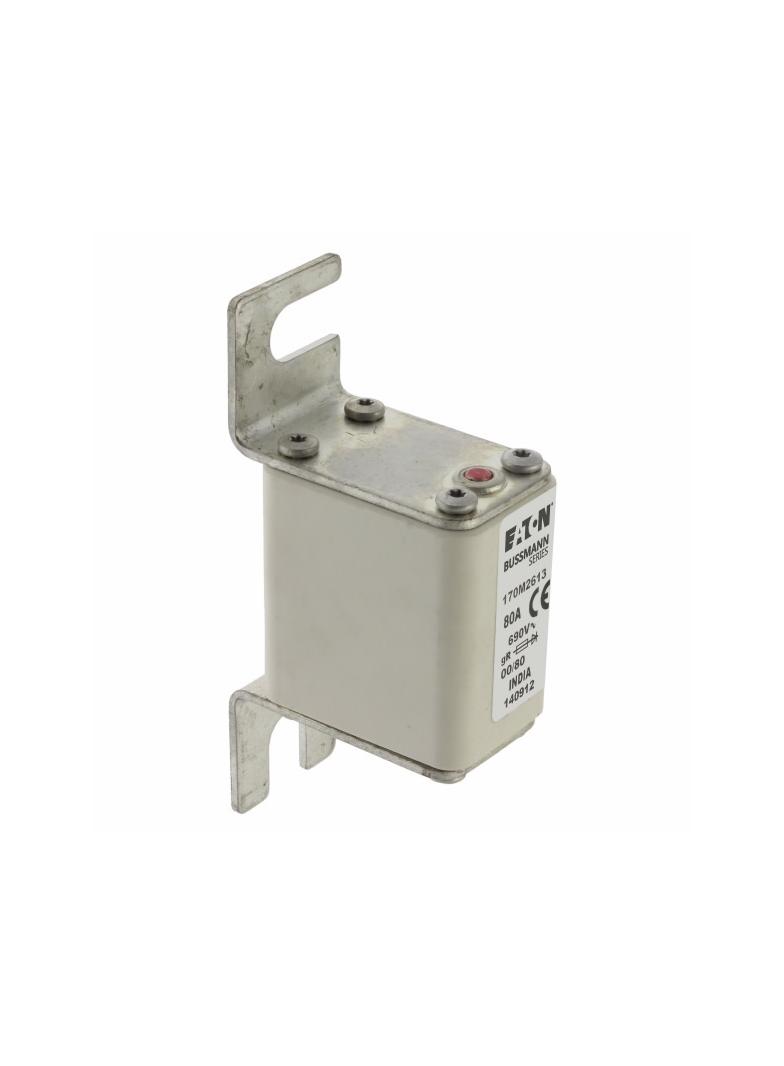 80A 690V IEC gR 00/80 SQ. BODY IND. FUSE Wkładka szybka 80A AC 690V DIN 00 30x51x100 mm g 170M2613 E