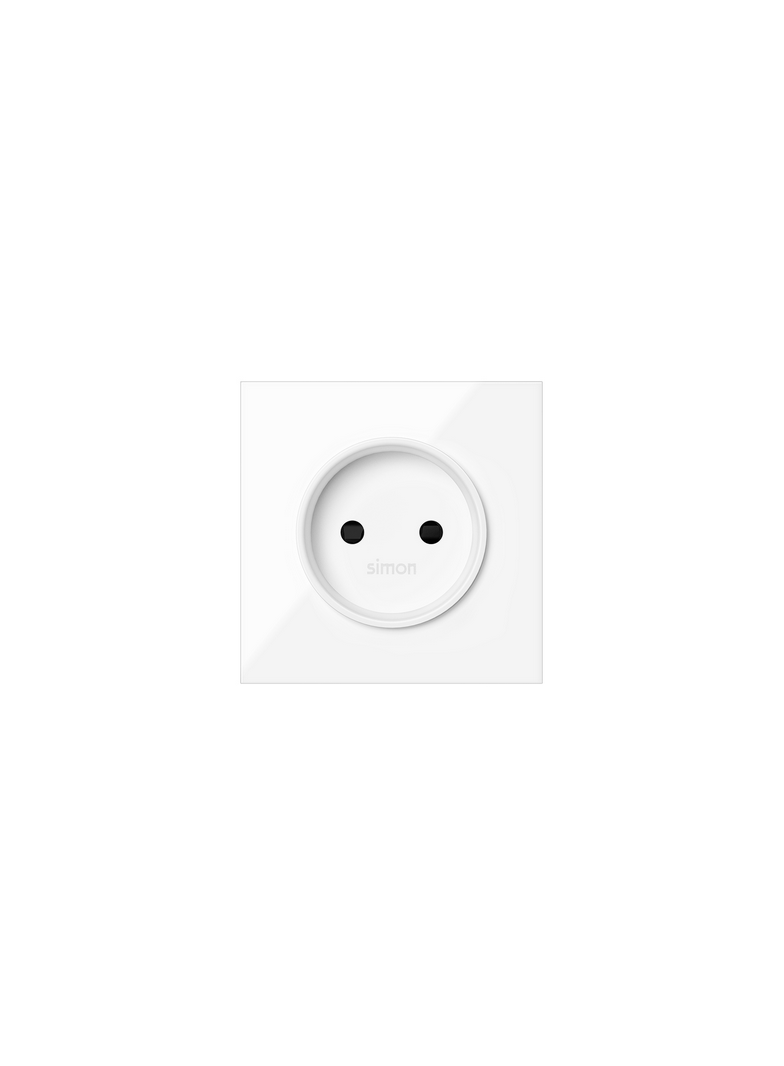 Simon 100 Pokrywa do gniazda bez uziemienia biały