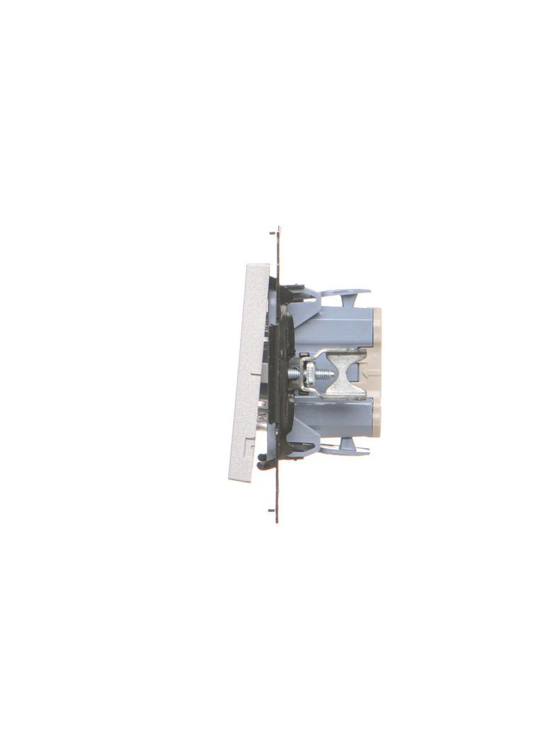 Simon 55 Łącznik pojedynczy jednobiegunowy szybkozłączka Aluminium mat TW1.01/143 KONTAKT