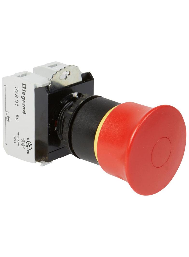 OSMOZ KOMPLET BEZ PODŚWIETLENIA - GŁÓWKA STOP (PRZYCIŚNIJ-CIĄGNIJ) CZERWONA O40 + UCHWYT + 1R+1Z, Le