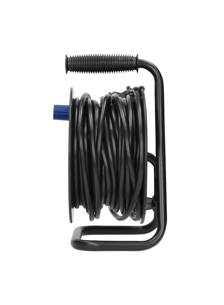 Przedłużacz bębnowy MINI 4 gniazda (Schuko) metalowy stojak polwinit H05VV-F 3x1mm2 - 15m OR-AE-1317