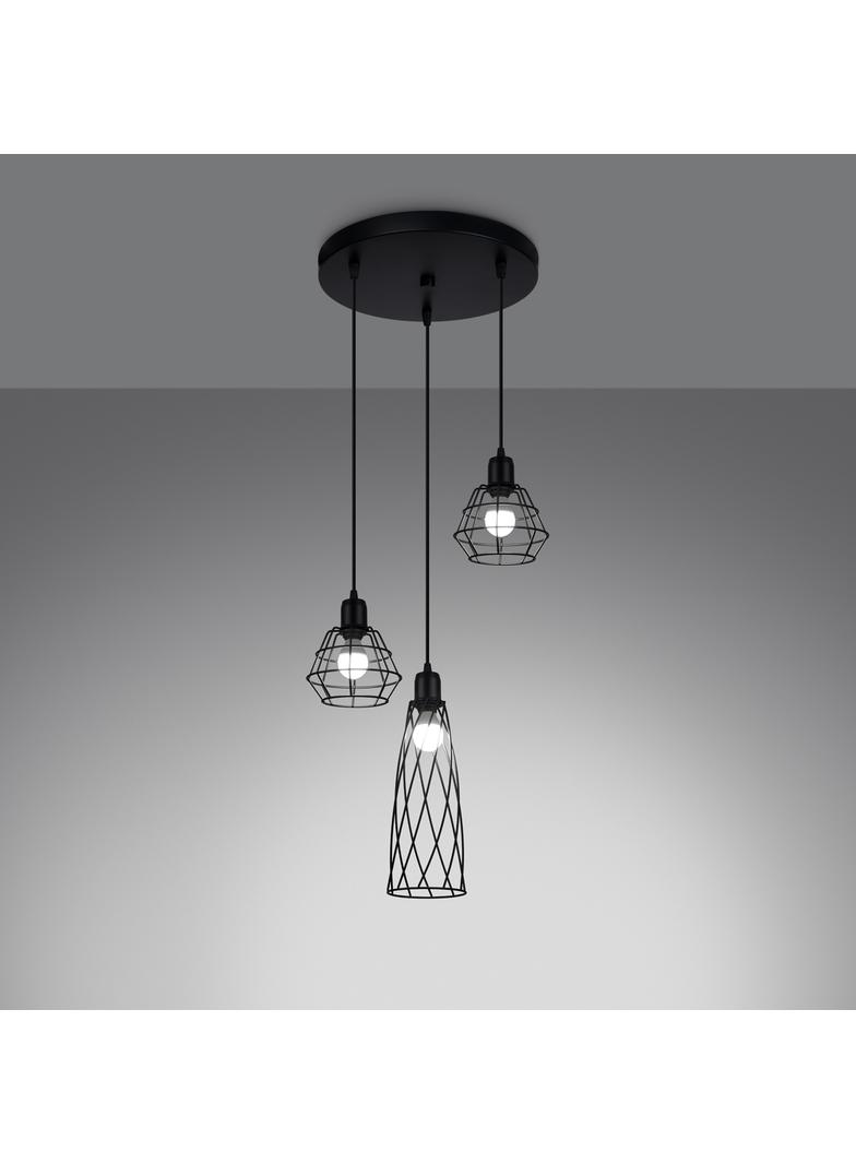 Sollux Lampa wisząca SUBA 3P czarna SL.1166
