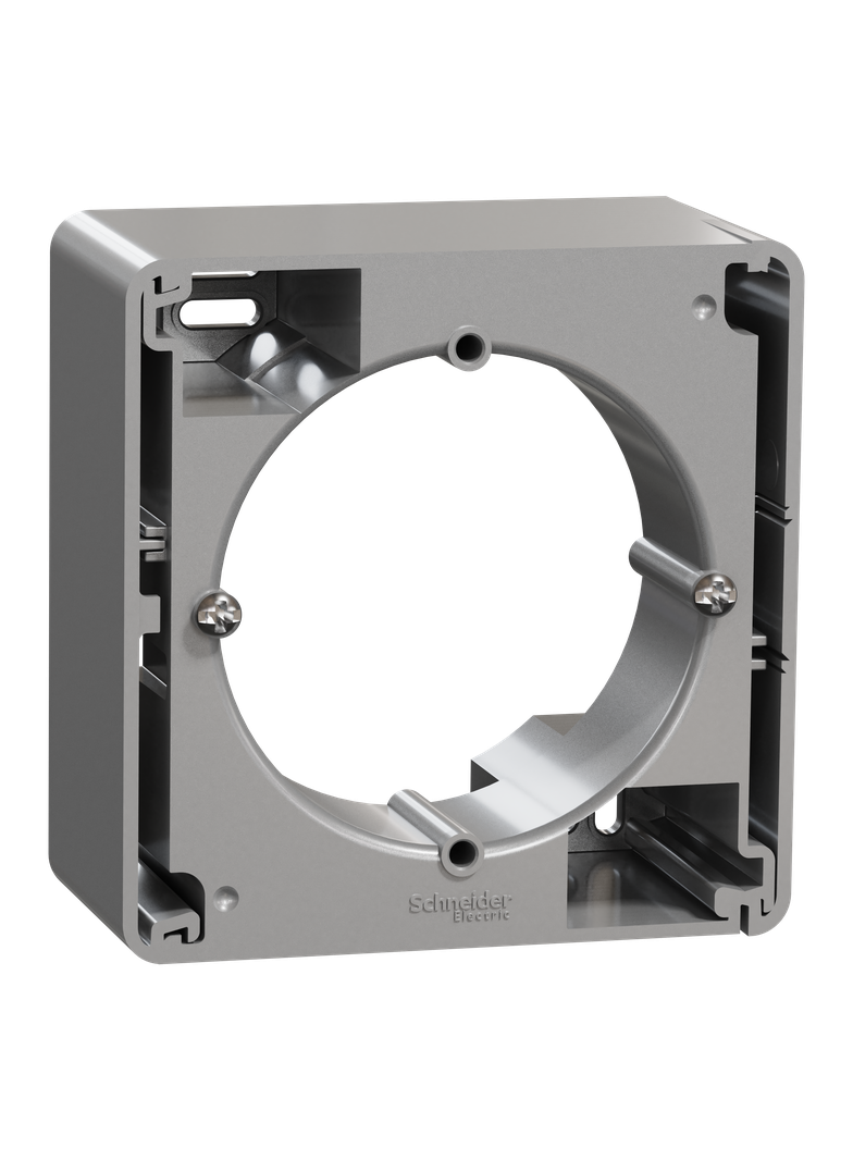 Sedna Design & Elements, podstawa natynkowa, srebrne aluminium