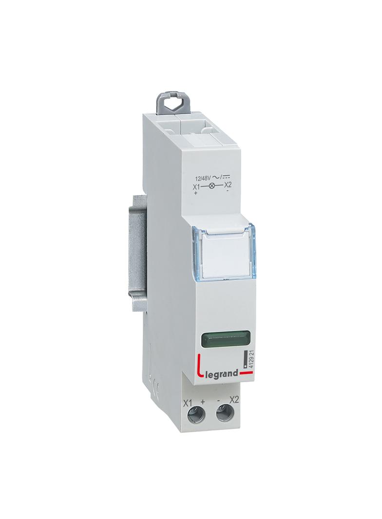LAMPKA POJEDYNCZA LED ZIELONA 12/48V, Legrand