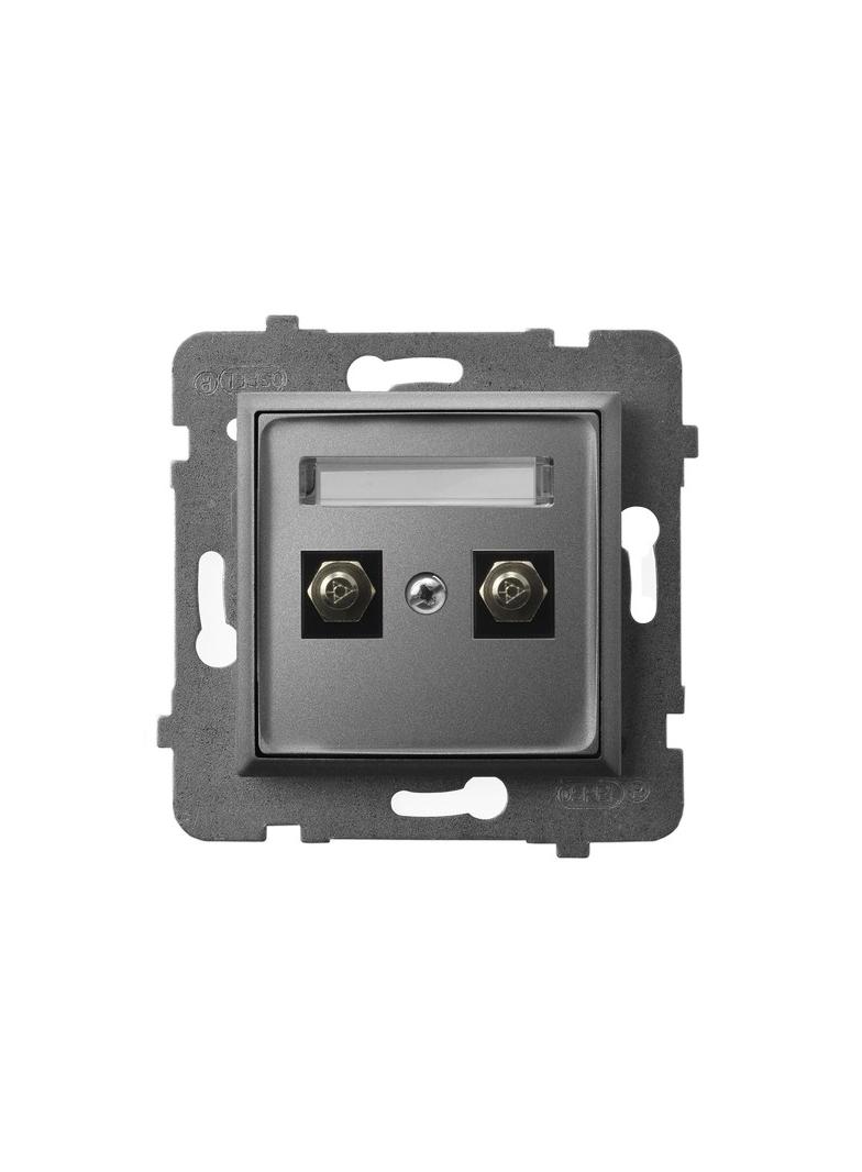 ARIA Gniazdo ekwipotencjalne podwójne - kolor szary mat