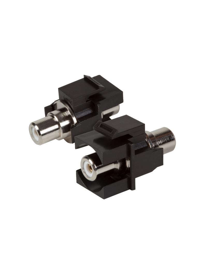 Adapter Keystone Snap-In Cinch (czarne gniazdo / biały pierścień)