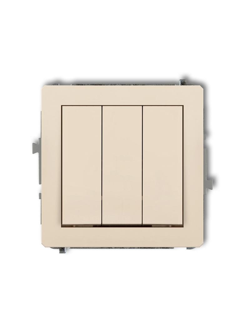 DECO Mechanizm łącznika potrójnego beżowy