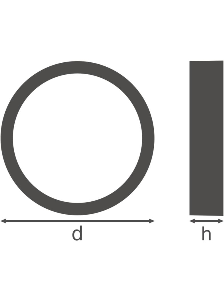 Osłona do opraw ściennych w kształcie pierścienia SURFACE BULKHEAD RING 250 BK