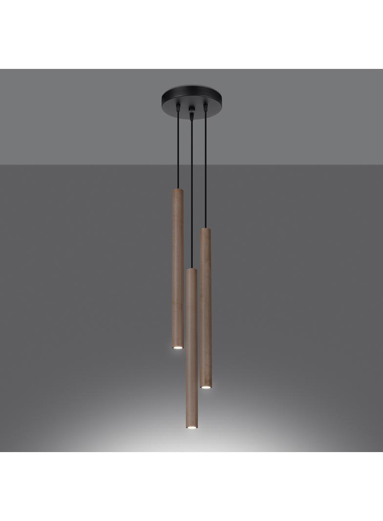 Sollux Lampa wisząca PASTELO 3P drewno SL.1268