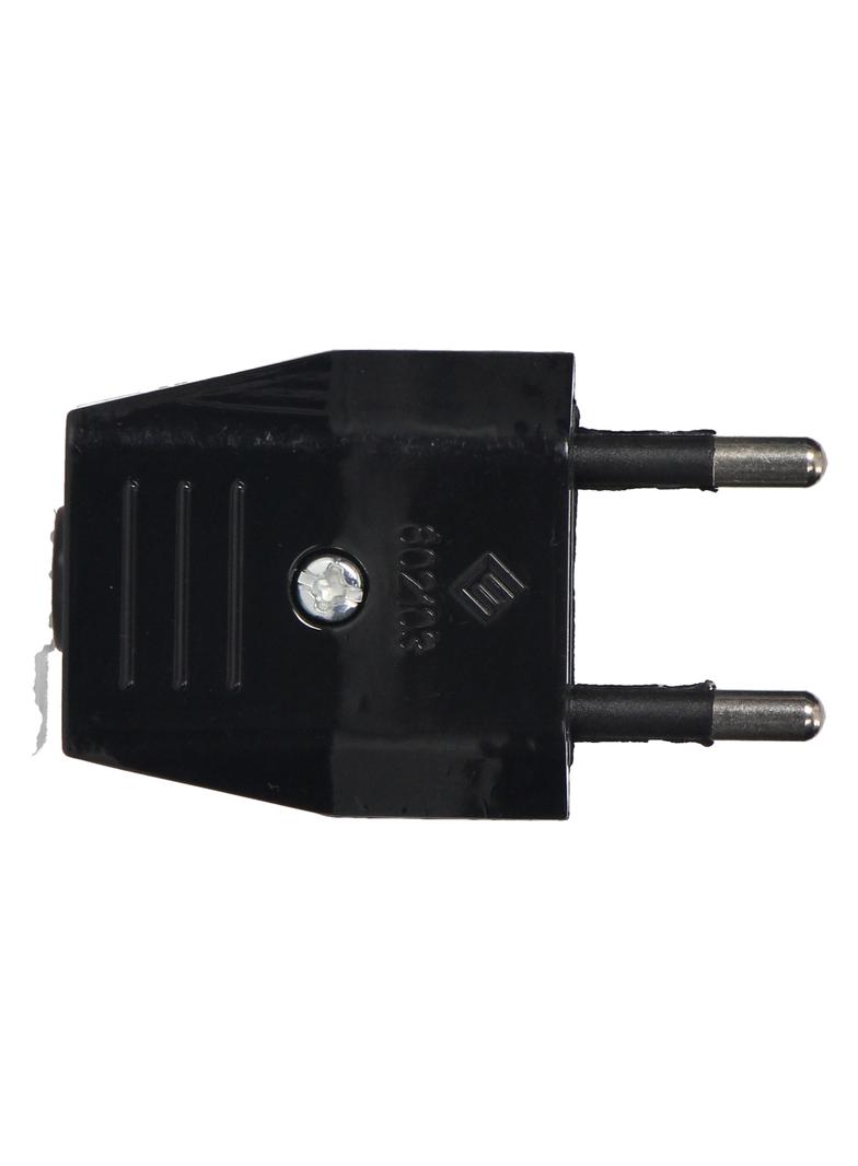 Wtyczka płaska bez uziemienia 2,5A 230VAC czarna OR-AE-1374/B ORNO