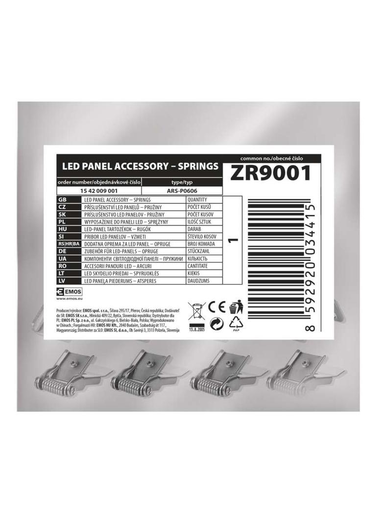 Sprężyny do LED PANEL 60×60 ZR9001 EMOS