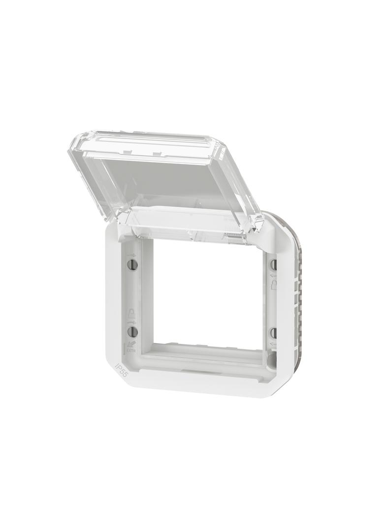 NOWE PLEXO - ADAPTER ARTEOR/MOSAIC Z PRZEZRO. KLAPKĄ MECH. 70,5X70,5MM BIAŁY