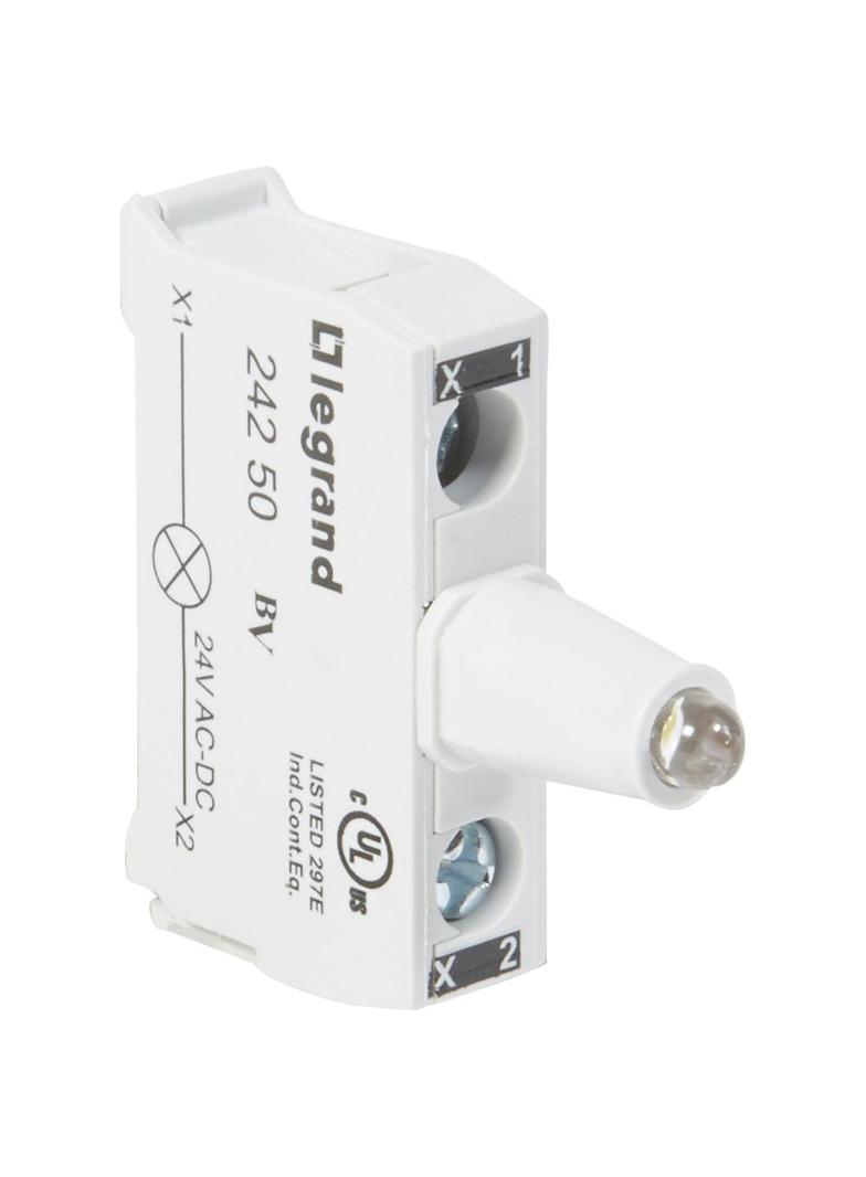 OSMOZ KORPUS Z GŁÓWKĄ Z PODŚWIETLENIEM DO PUSZKI, BIAŁA 24 V, ZACISKI ŚRUBOWE, Legrand