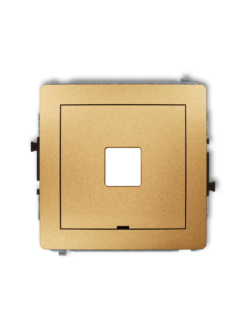 DECO Mechanizm gniazda multimedialnego pojedynczego bez modułu, bez pola opisowego (standard Keyston