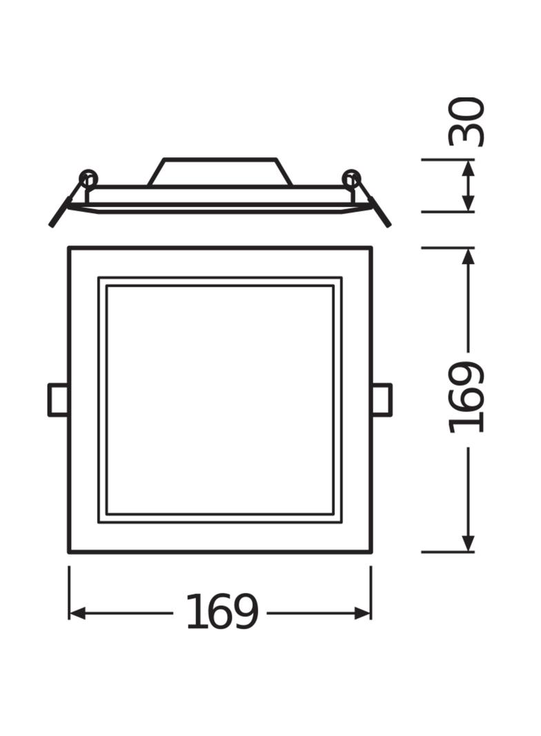 Panel LED Podtynkowy wpuszczany 12W 6500K DOWNLIGHT Slim SQ155 kwadrat 4058075079311 LEDVANCE