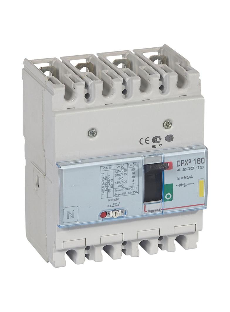Wyłącznik DPX3 160 4P 63A 16kA 420013 LEGRAND