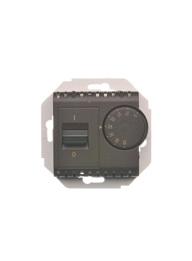 Simon 54 Regulator temperatury z czujnikiem wewnętrznym 16(2) A 230V. Montaż na wkręty brąz mat