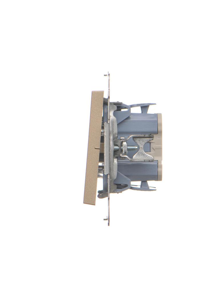 Simon 55 Przycisk zwierny pojedynczy rozwierny bez piktogramu szybkozłączka Szampański mat