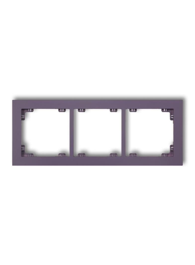 DECO Ramka uniwersalna potrójna z tworzywa DECO Pastel Matt wrzosowa
