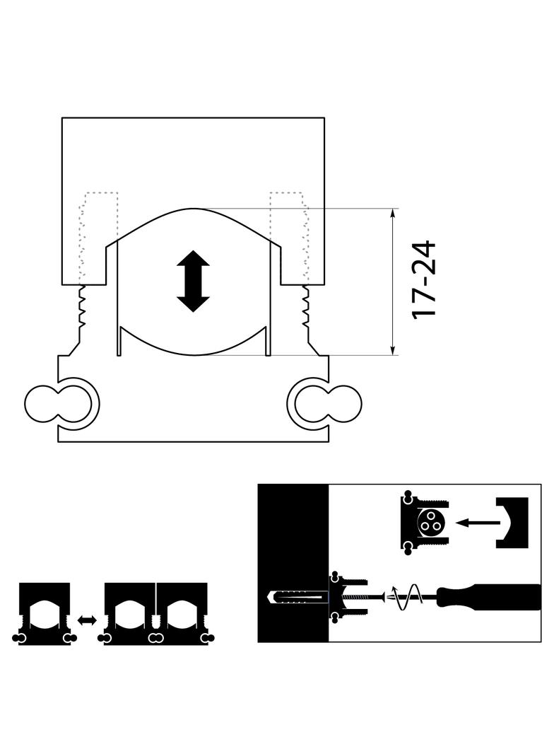 Uchwyt montażowy przewodu UM 24 (50szt) 12.7 OPATÓWEK